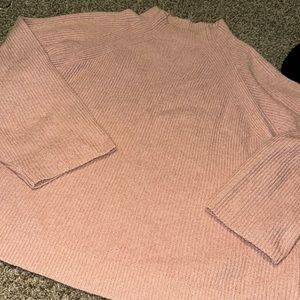 Free Assembly soft ribbed dusty rose / pink wide-sleeve sweater (XXL) EUC!
